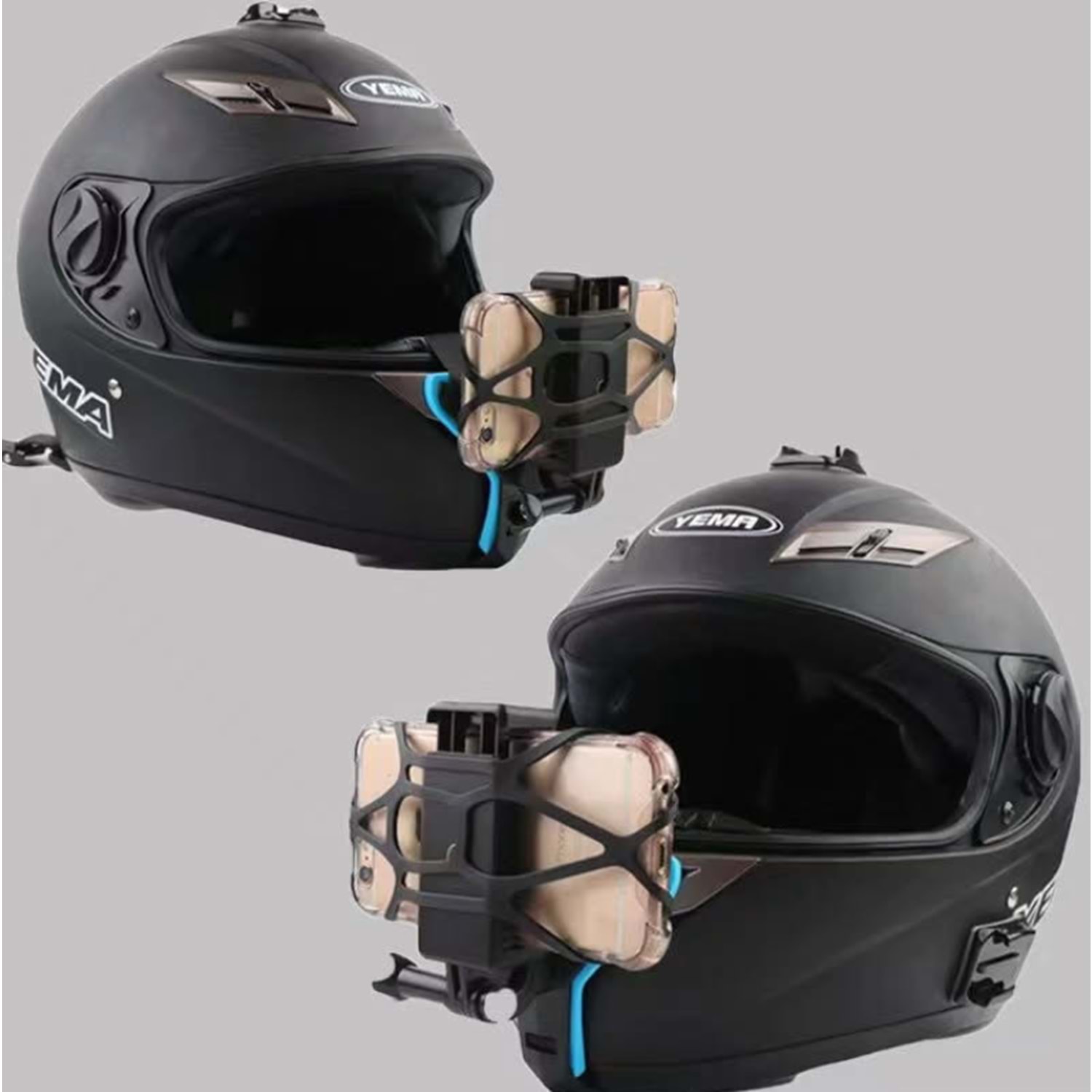 Bilişim Burada ZR616 Mavi GoPro Kask Aparatı – Güçlü Montaj, Suya Dayanıklı, Kompakt Tasarım
